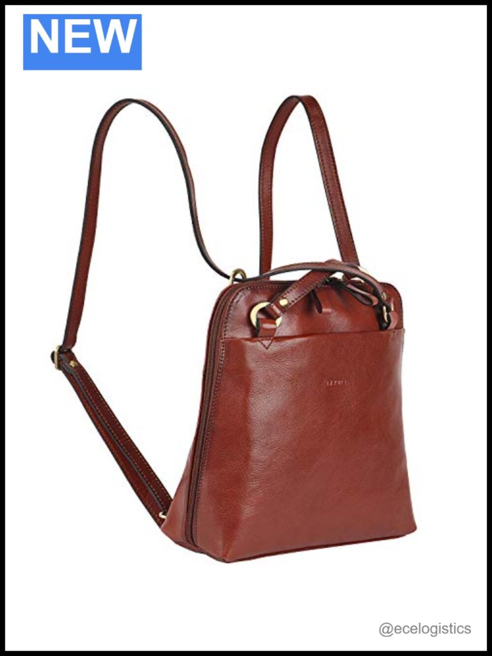 Italian Full Grain Leather Convertible Backpack Purse for Women